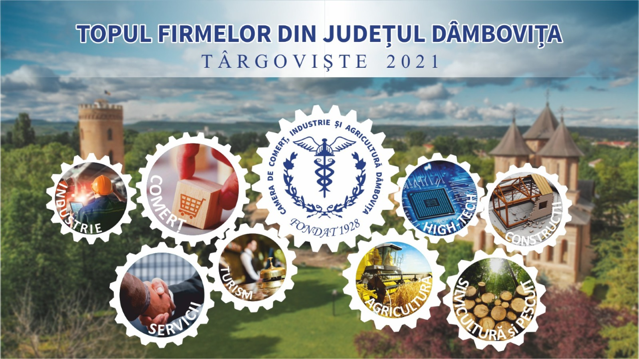 Reușită în afaceri. 493 de companii din județ s-au clasat pe primul loc în Topul Firmelor din Dâmbovița 2021 realizat de Camera de Comerț, Industrie și Agricultură