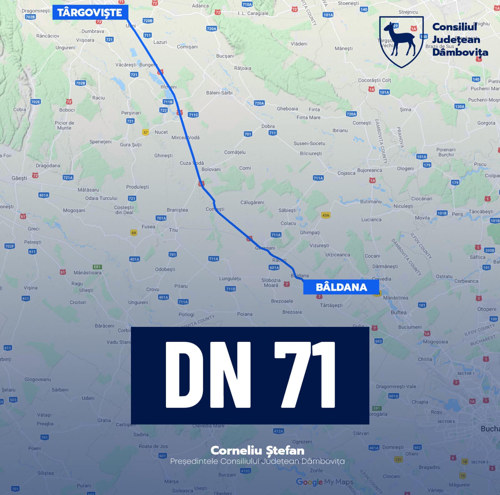 Un nou pas înainte! A fost desemnat câștigătorul pentru proiectarea și execuția lucrărilor de lărgire la 4 benzi a DN71 Bâldana-Târgoviște