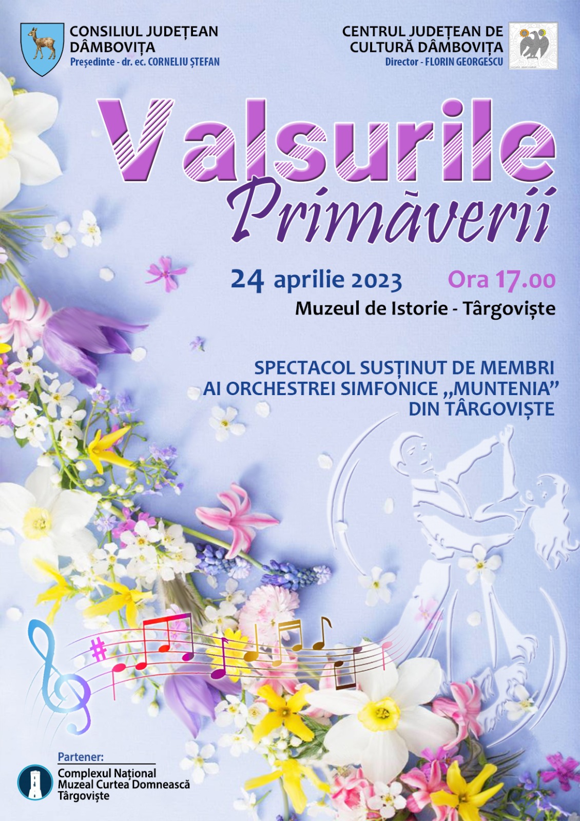 Primăvara, pe acorduri de vals. Luni, 24 aprilie, concert de muzică clasică la Muzeul de Istorie din Târgoviște
