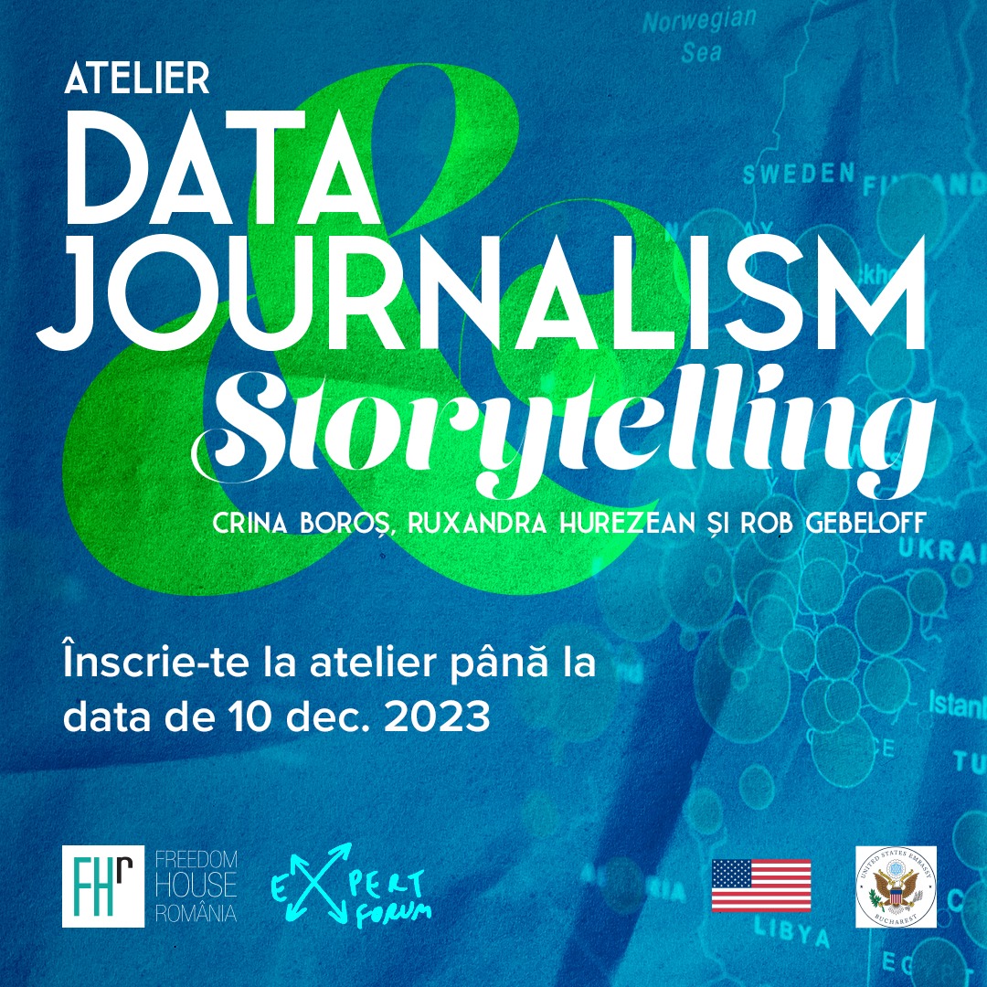 Tabăra de jurnalism de date și storytelling, cu Rob Gebeloff de la The New York Times, Ruxandra Hurezean și Crina Boroș. Termenul limită pentru depunerea candidaturilor: 10 decembrie 2023.